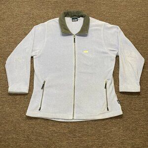 Gill‎ Women's Fleece Jacket Full Zip Sweater Lavender Size 16 Pockets Logo
